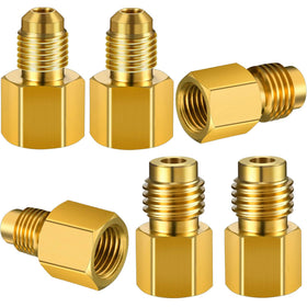 Mudder front view of all six brass adapters showing complete kit and organization, durable