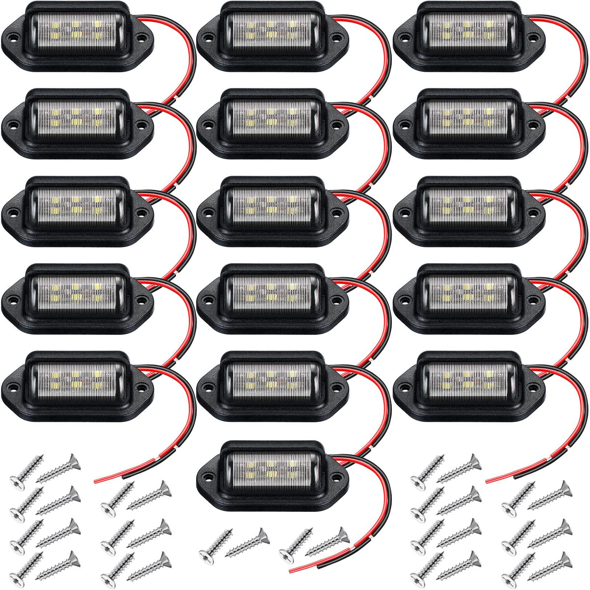 Mudder front view of LED license light showing bright plate illumination benefit