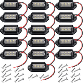 Mudder front view of LED license light showing bright plate illumination benefit