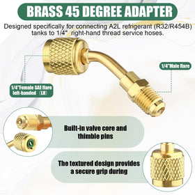 Mudder rubber gaskets and thimbles spread out, prevents refrigerant leaks during service