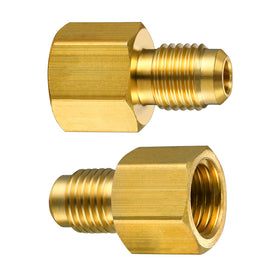 Mudder 6014 adapter side profile illustrating 1/4" female to 1/2" male vacuum pump fit benefit