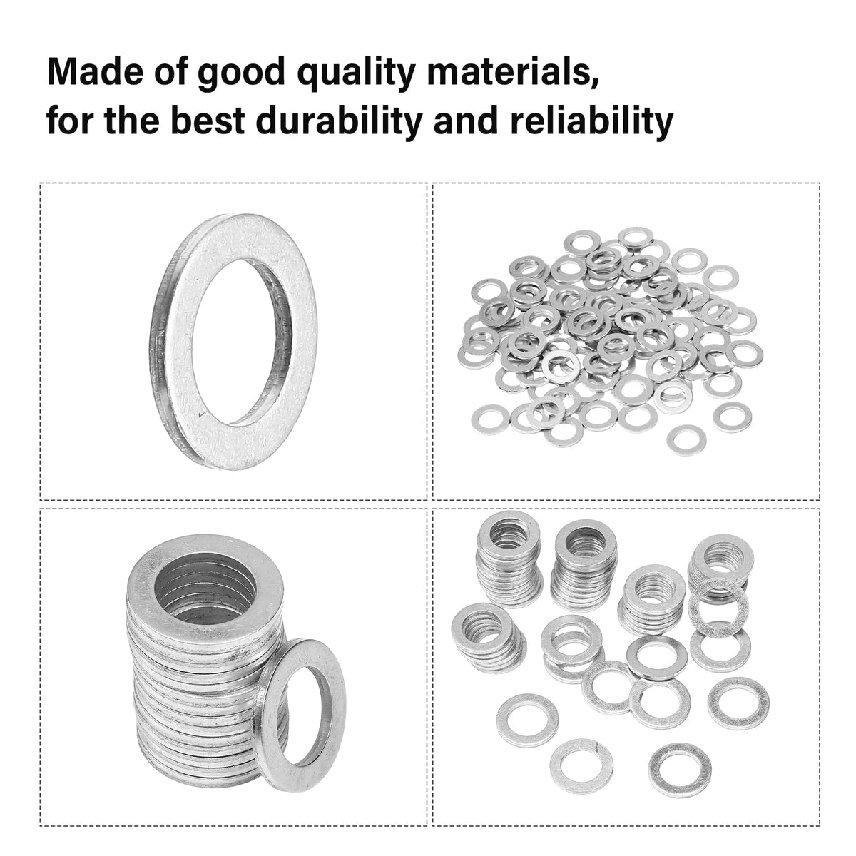 Hands holding Mudder washers to show scale and quick access benefit