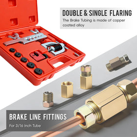 Muelnmey installed brake line under vehicle showing neat routing