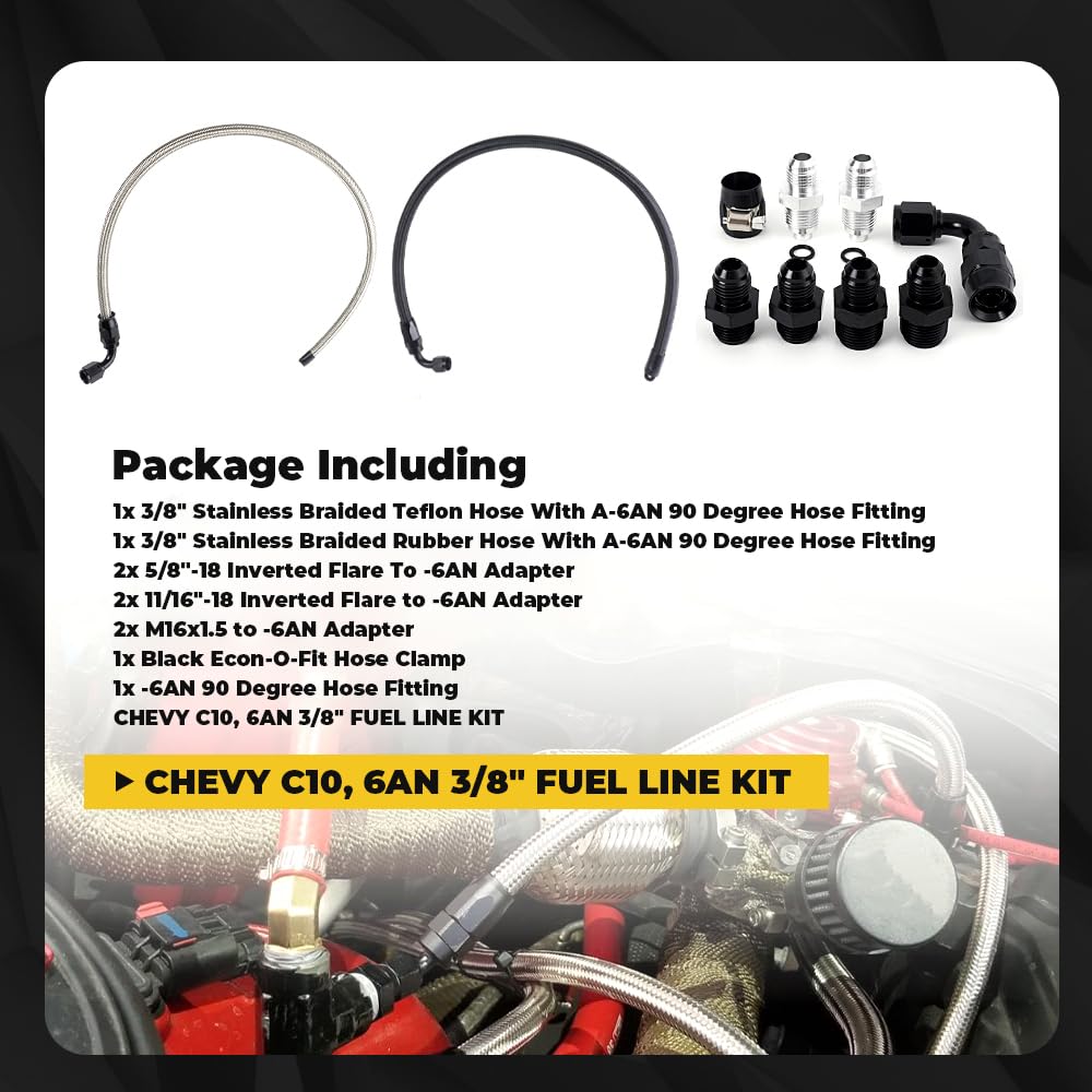 muge racing adapters and fittings layout with components organized for easier assembly