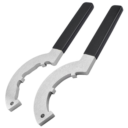 MUGLFPT front view of two T114W wrenches showing shape and finish for accurate adjustments