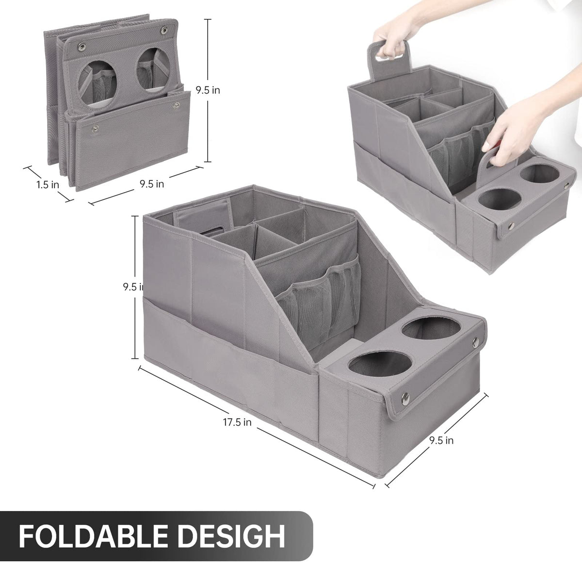 MULISOFT integrated carry handles being used to transport organizer between cars