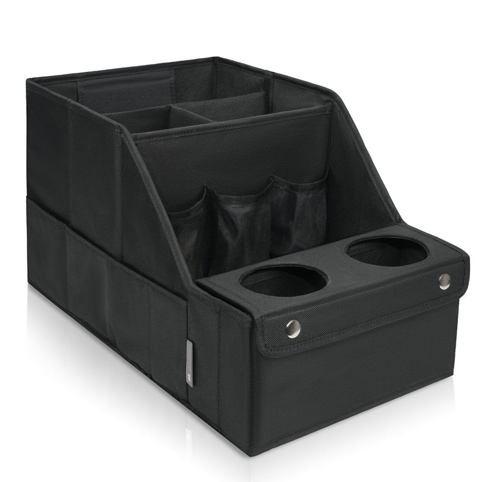 MULISOFT front view organizer showing compartments and tidy storage benefit