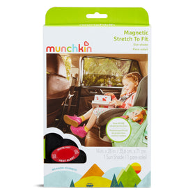 Munchkin Brica installed behind child seat reducing glare for child