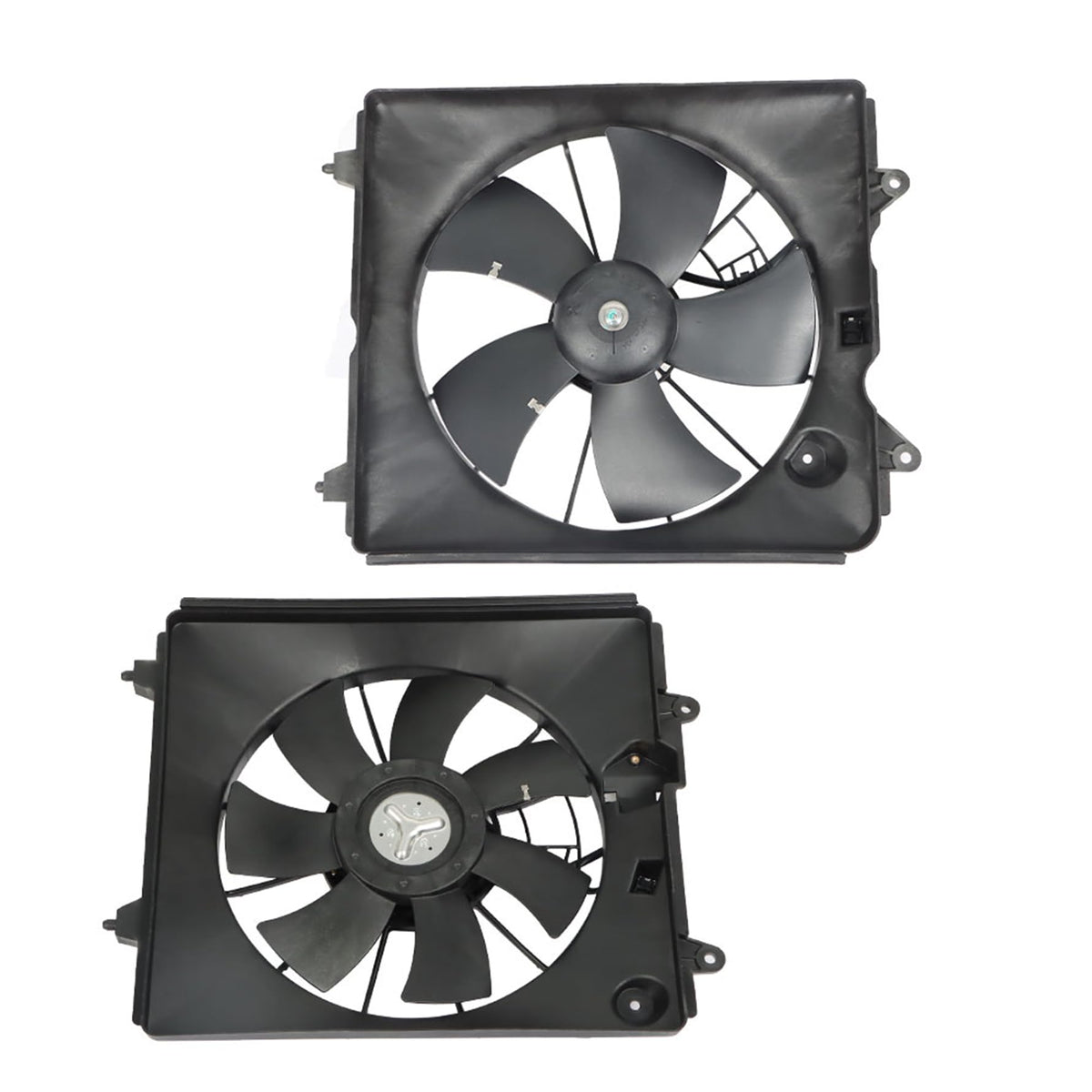 munirater front assemblies showing complete radiator fan pair and easy swap benefit