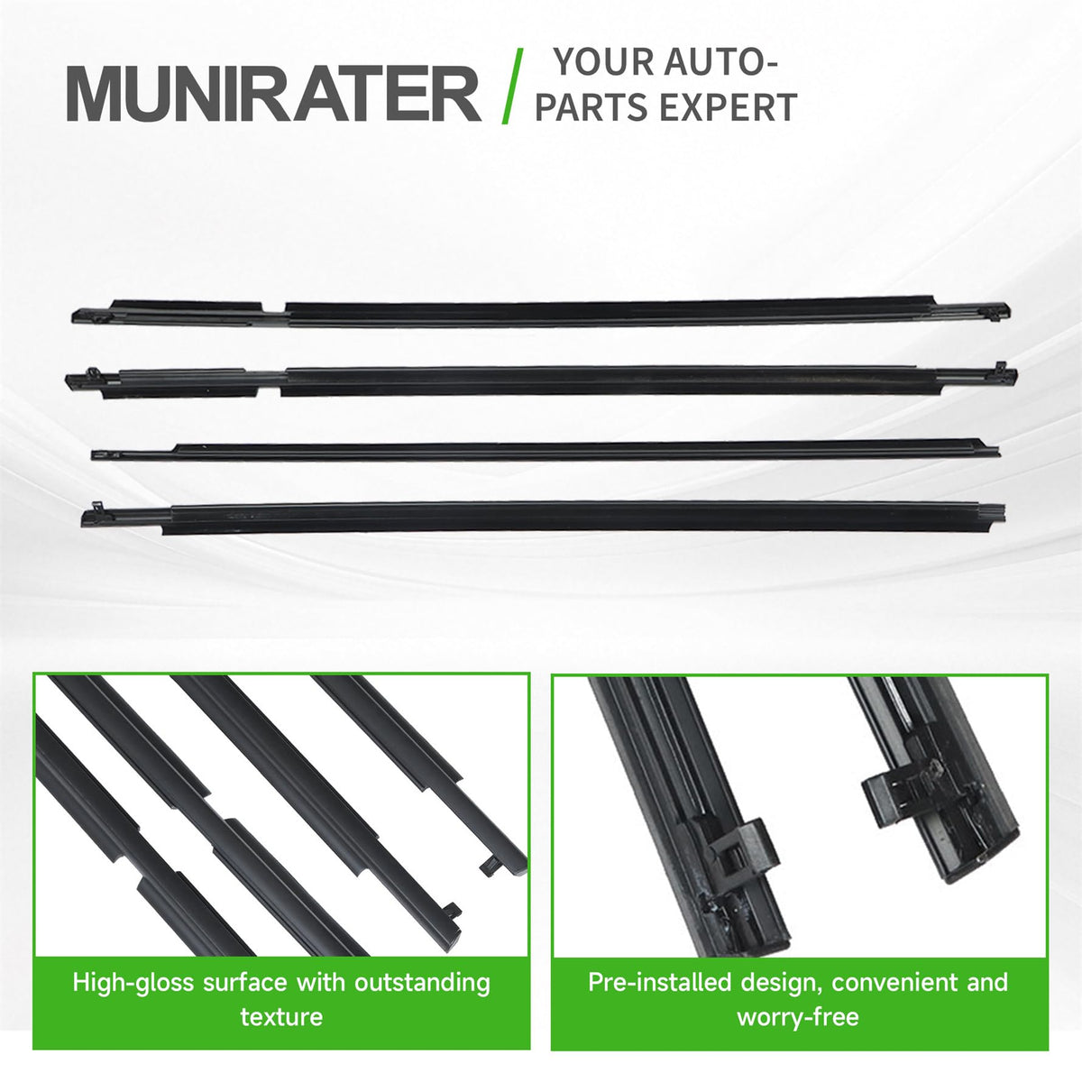 munirater installation in hand on RAV4 door showing easy snap-in fit