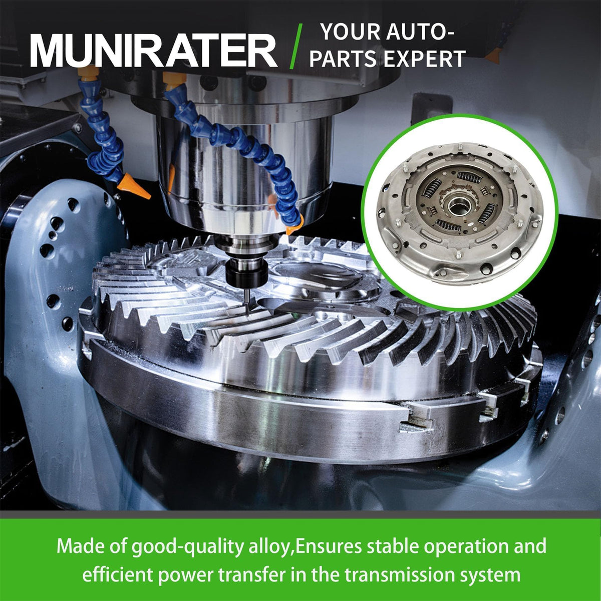 munirater clutch kit beside ruler showing scale for correct fitment verification