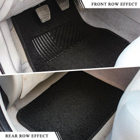 MUQIDA mats installed in vehicle front seat offering full floor coverage