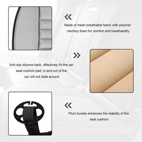 MUQIDA underside showing silicone gel non-slip pattern to keep cushion secure while driving