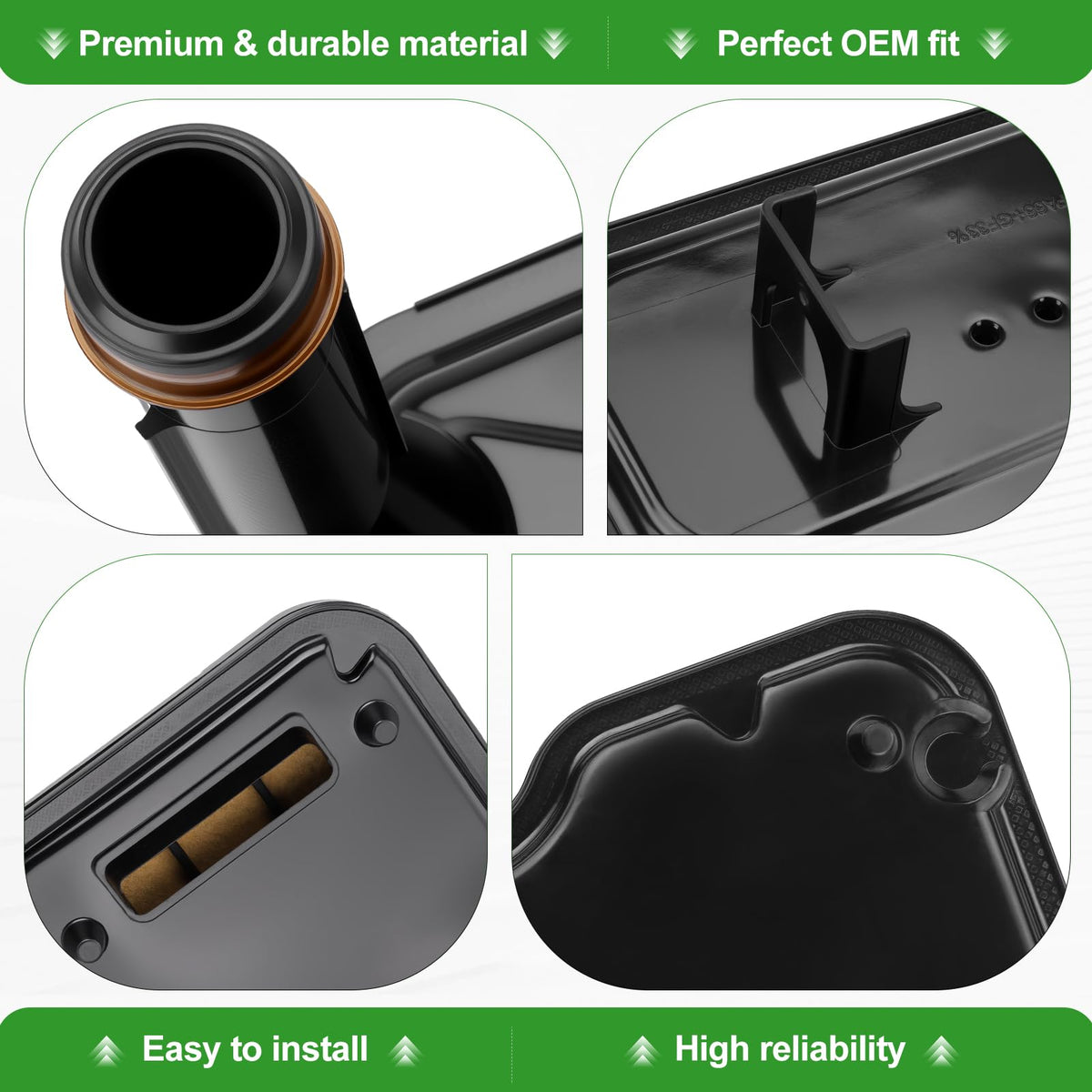 MurDvll gasket aligned to oil pan bolt pattern, illustrating correct sealing placement