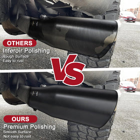 MuRealy side profile installed on vehicle tailpipe, enhances rear appearance