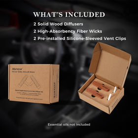 Muruyu two diffusers on dashboard showing size reference and dual-use convenience