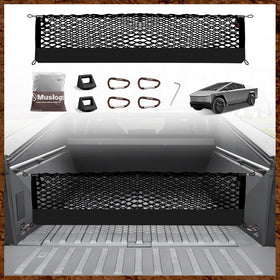 Muslogy front view showing fit and protection for Cybertruck bed
