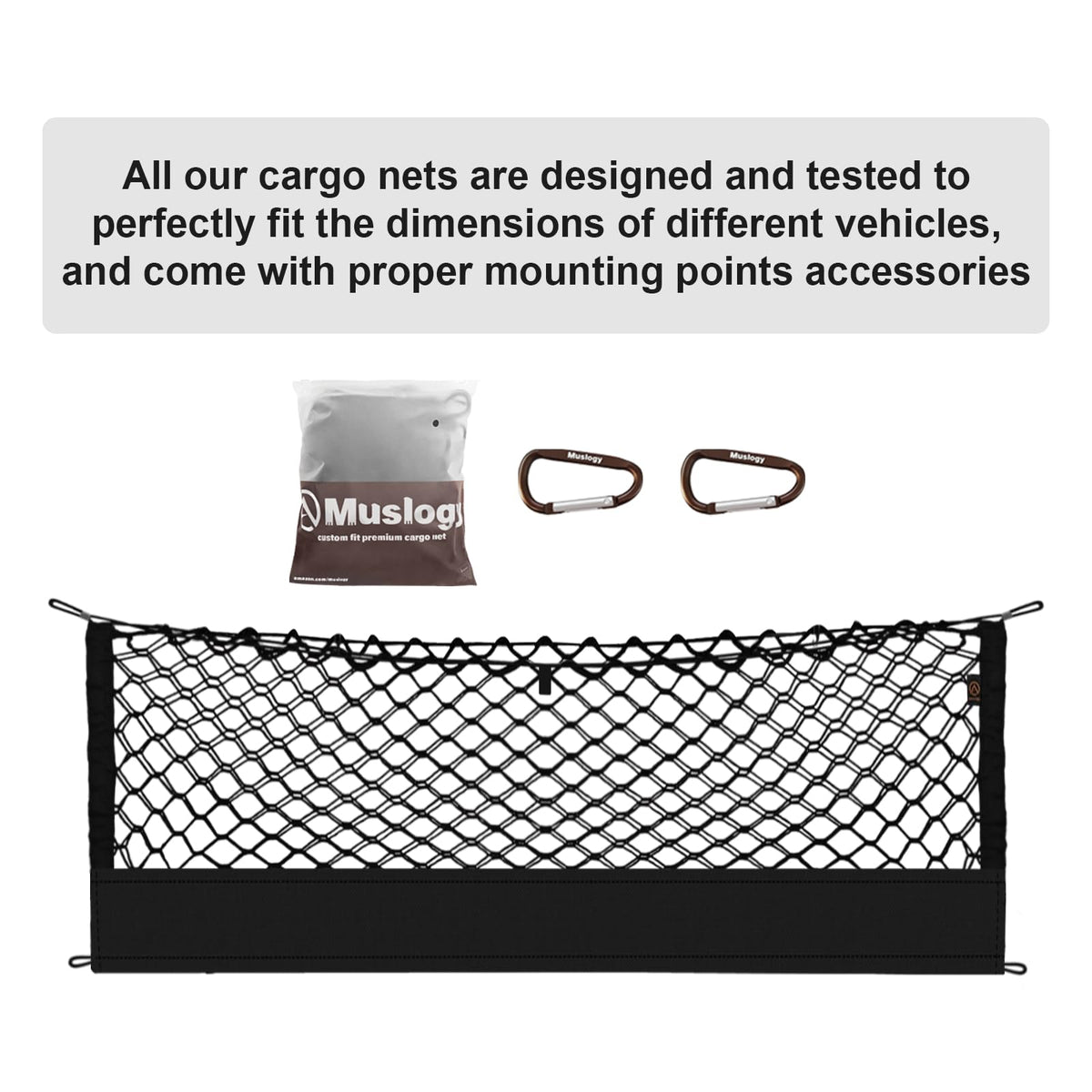 Muslogy lifestyle shot of a driver loading trunk with net in place
