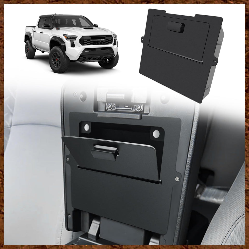 Muslogy center console front view showing neat fit and discreet benefit