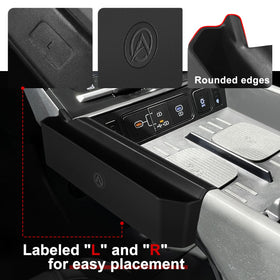 Muslogy installed on passenger side, increasing accessible storage