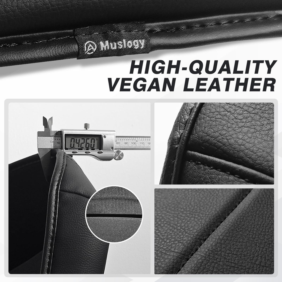 Muslogy elastic strap and underside detail showing secure attachment and easy removal