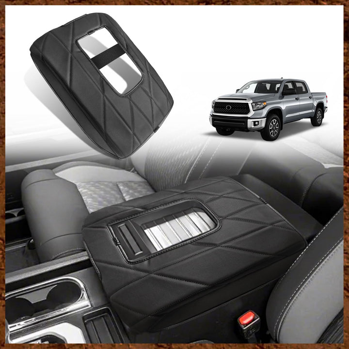 Muslogy front view of armrest cover showing precise fit and clean look