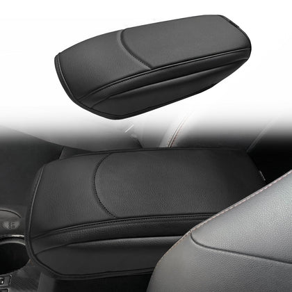 Muslogy front view center console armrest cover showing seamless fit and comfort