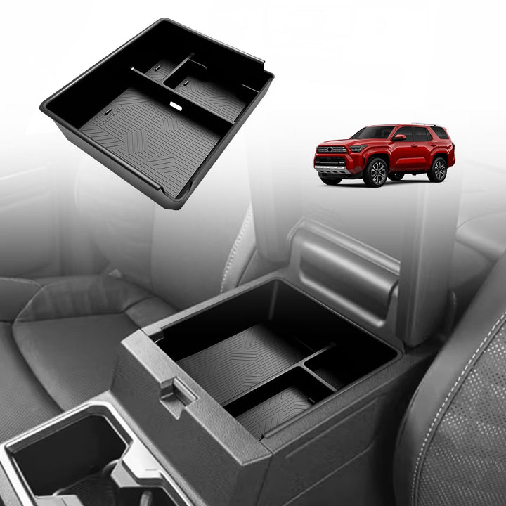 Muslogy front view of organizer showing tidy compartments and fast access