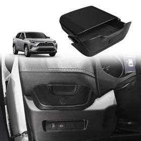 Muslogy front view console drawer showing clean fit and added storage benefit