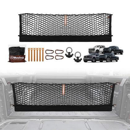Muslogy front view installed in Ford F150 showing secure cargo benefit