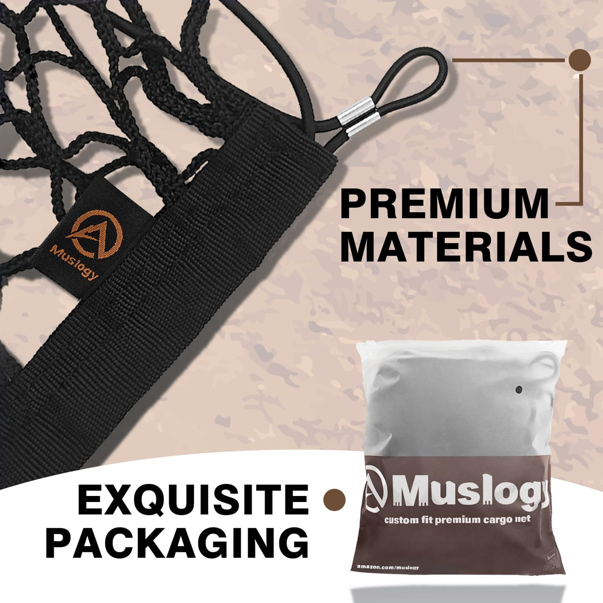Muslogy cargo net installed in Nissan Frontier empty bed demonstrating fitment