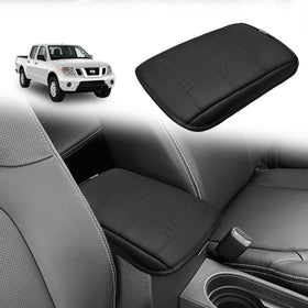 Muslogy front view of console cover showing precise Frontier fit and improved comfort