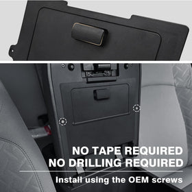 Muslogy hidden organizer open lid revealing concealed storage benefit