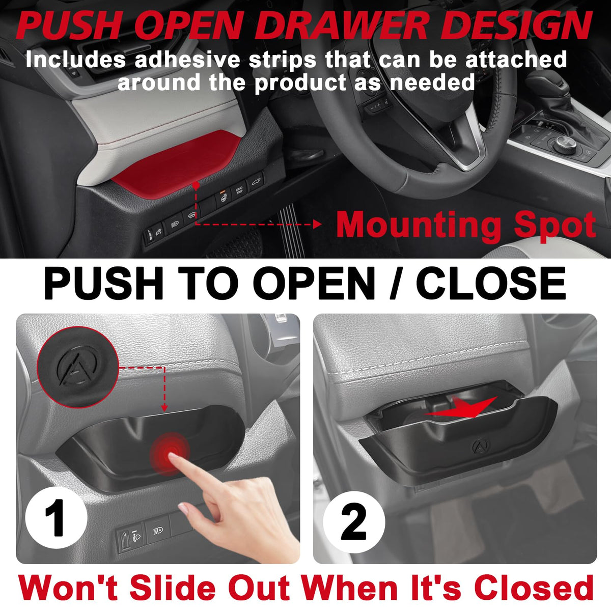 Muslogy installed in 2019 RAV4 console for seamless factory-style appearance