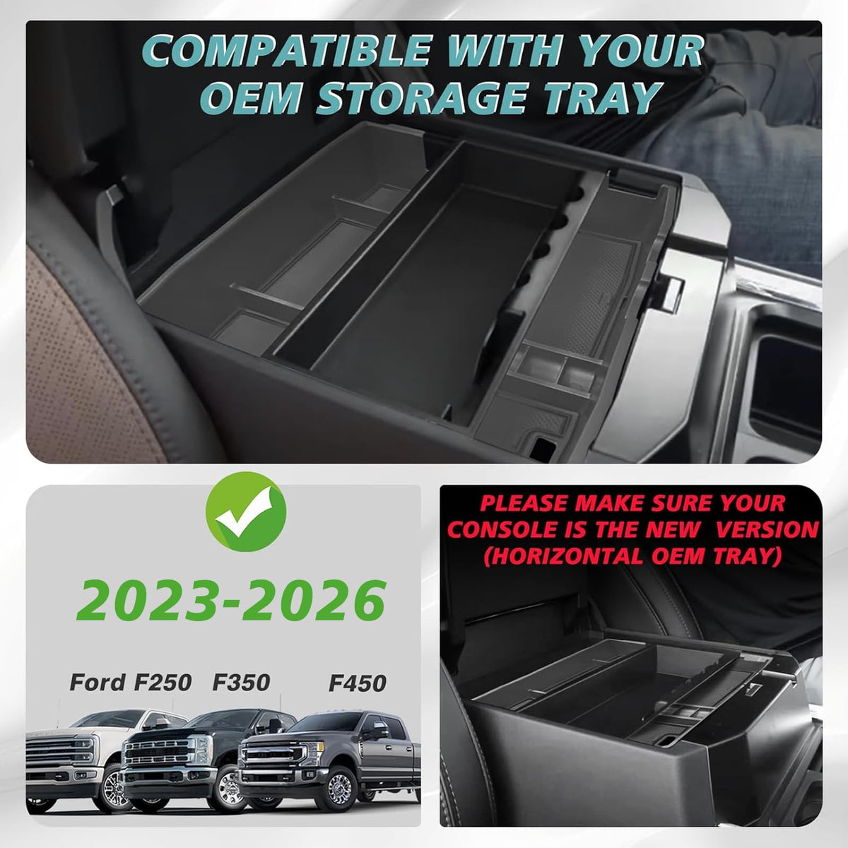 Muslogy installed in Ford console demonstrating secure, tool-free placement