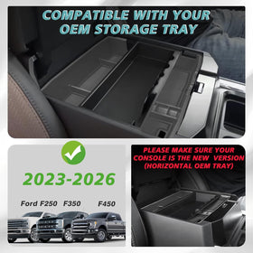 Muslogy installed in Ford console demonstrating secure, tool-free placement
