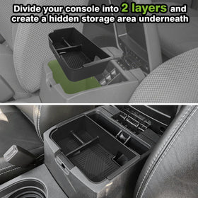 Muslogy installed in Nissan Frontier demonstrating tidy center console and easy access