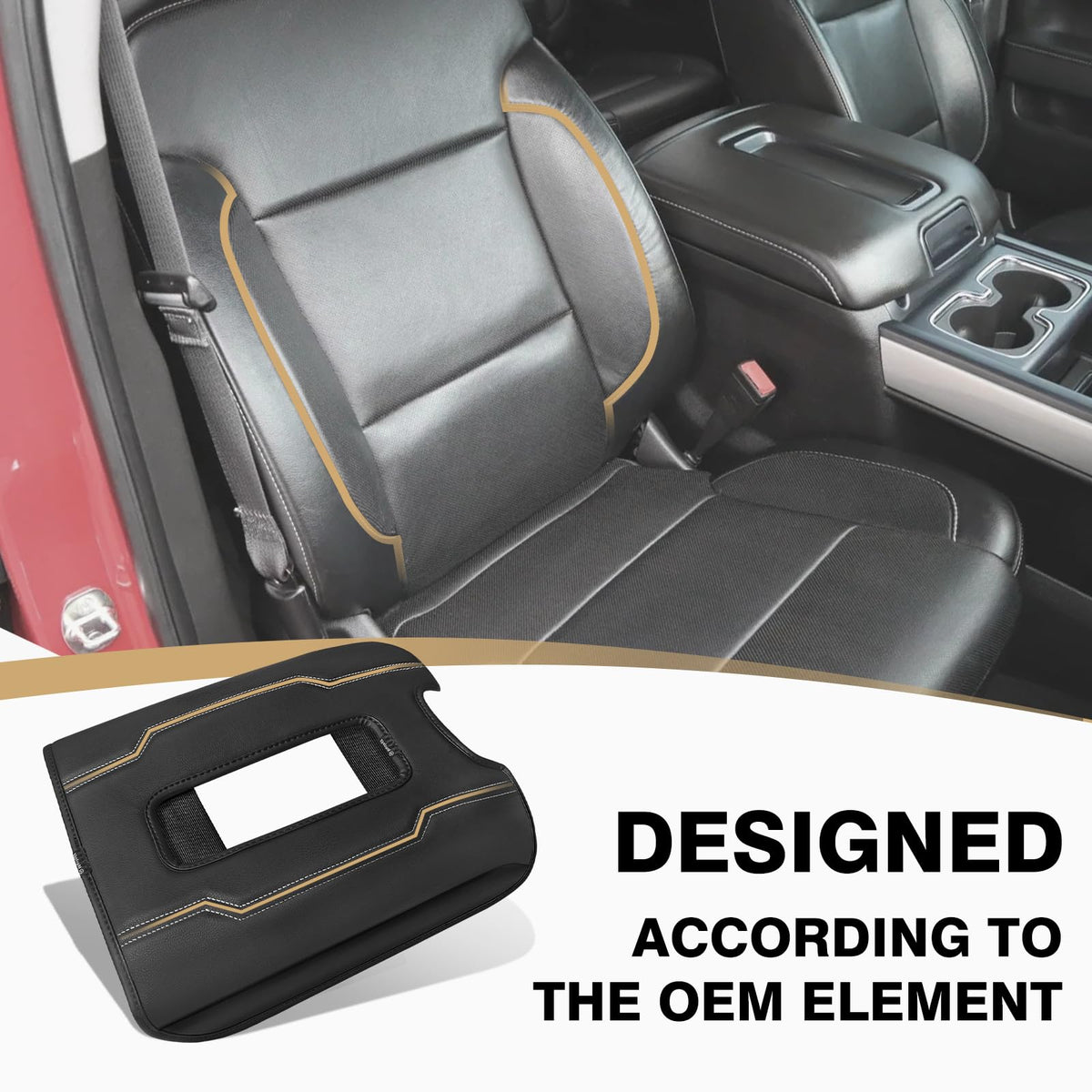 Muslogy installed on Silverado console demonstrating improved comfort