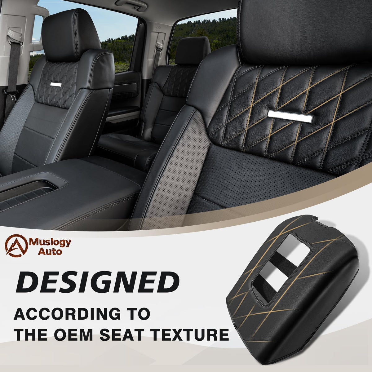Muslogy installed in Toyota Tundra interior enhancing comfort and appearance
