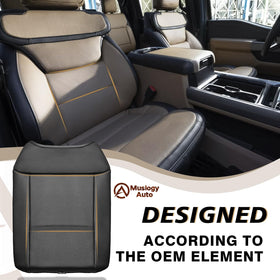 Muslogy installed on Ford Super Duty console demonstrating tailored fit and comfort