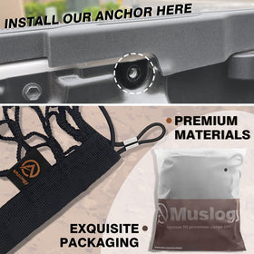 Muslogy heavy-duty carabiners detail proving strong attachment