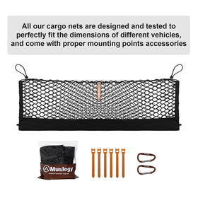 Muslogy folded cargo net compactly stored to save space between uses