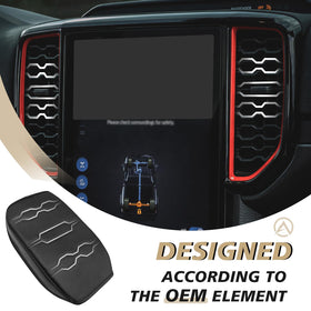 Muslogy side profile showing precise fit to Ranger console for secure comfort