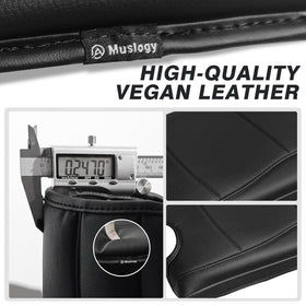 Muslogy side profile on console lid showing snug fit and padding benefit