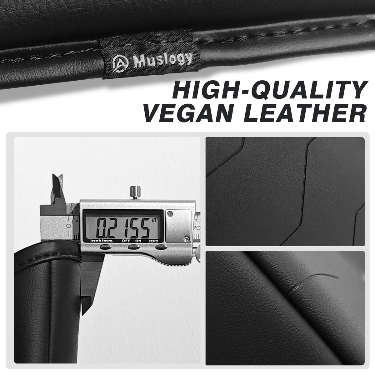 Muslogy side profile showing padding thickness, provides added elbow comfort