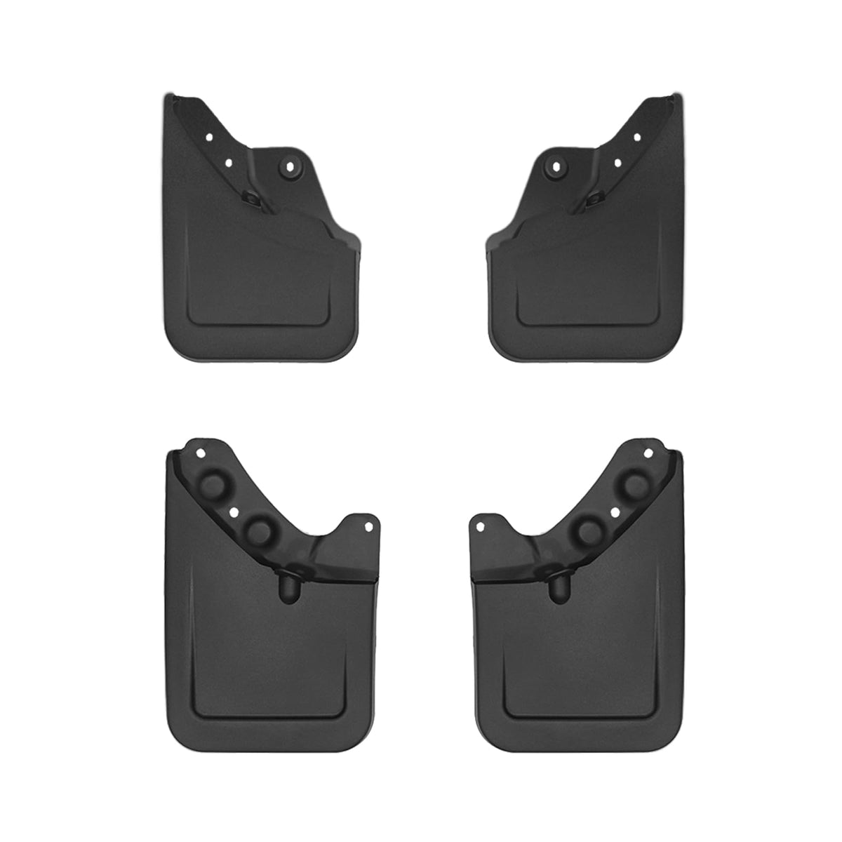 Muslogy comparison with OEM flap showing larger coverage and protection