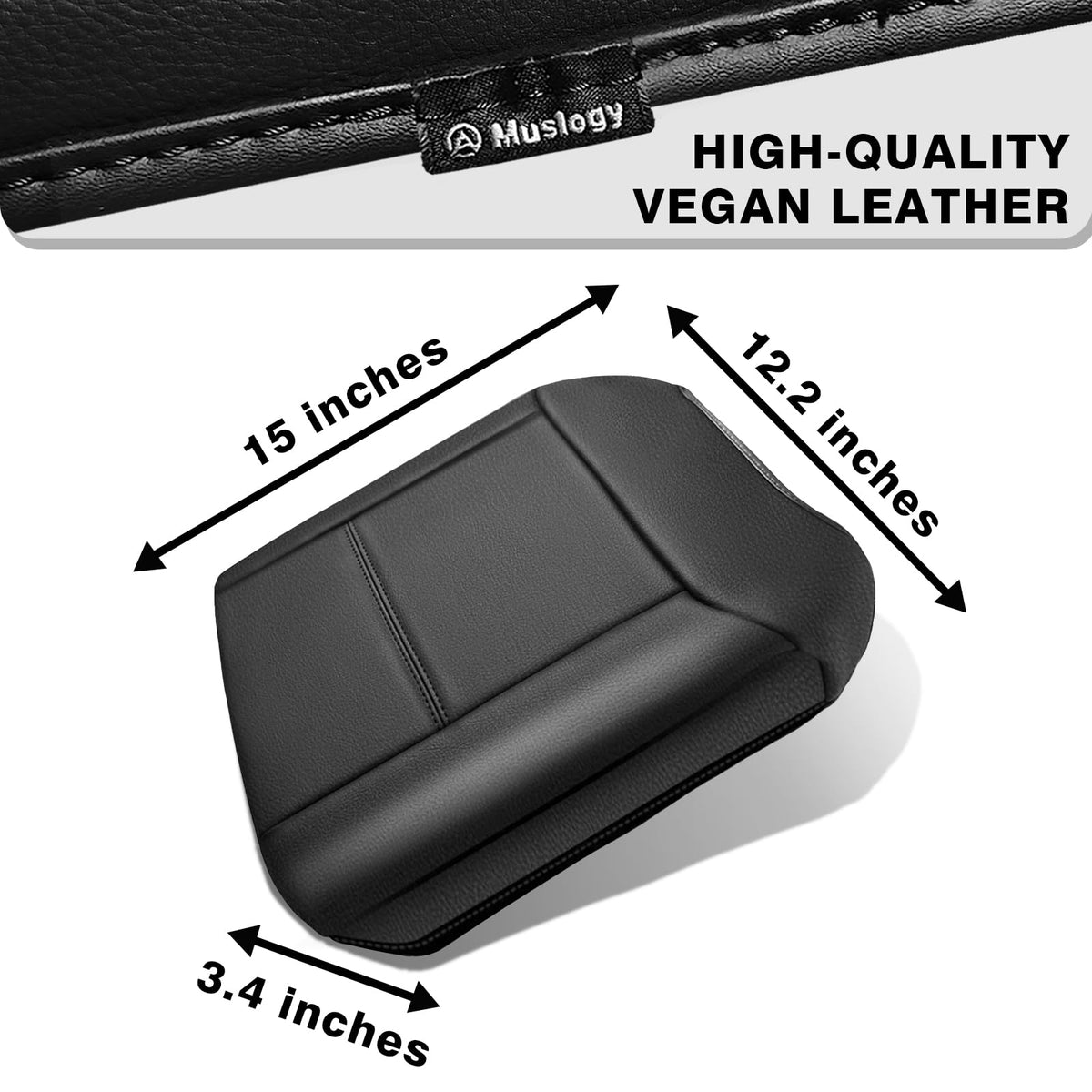 Muslogy close-up of vegan leather texture highlighting breathable soft surface
