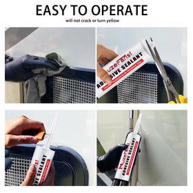 MuzeFansi used on an RV outdoors demonstrating weatherproof repair