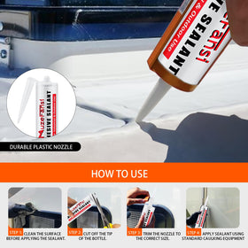 MuzeFansi seal along EPDM roof edge showing strong adhesion and flexible bond