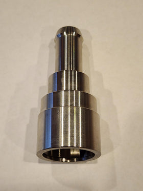 Muzzys assembled clamp on connector demonstrating secure hose hold